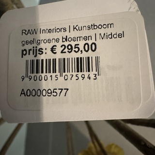Kunstboom in pot, geel/groen